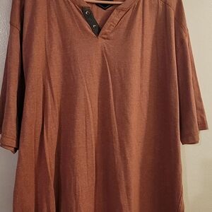 Rust Brown Long Sleeve Top